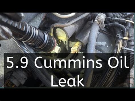 5.9 cummins oil leak driver side|Drive side oil leak at unknown plug 